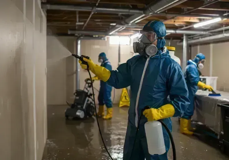 Basement Sanitization and Antimicrobial Treatment process in Germantown, IL